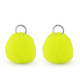 Pompom charm with loop 10mm - Silver-neon yellow